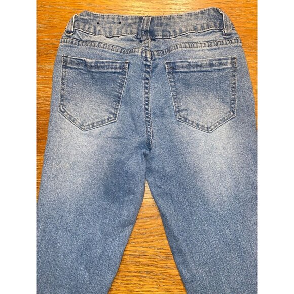 Vintage Skinny Low Rise Distressed Light Wash Denim Jeans Size 0 - Picture 3 of 4